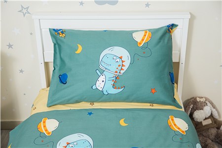 Детское постельное бельё Sweet Dreams Dino in Space (на резинке + молния)